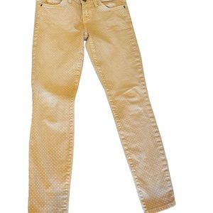 Current Elliot Haystack Neutral with white polka dots denim size 25
